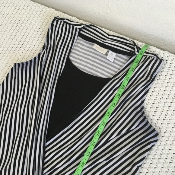CHICO'S CROSS OVER SLEEVELESS BLOUSE WITH INNER TANK, SIZE WOMAN 0 - Picture 3 of 5